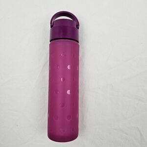 Lululemon Pure Focus Glass Water Bottle with Silicone Sleeve